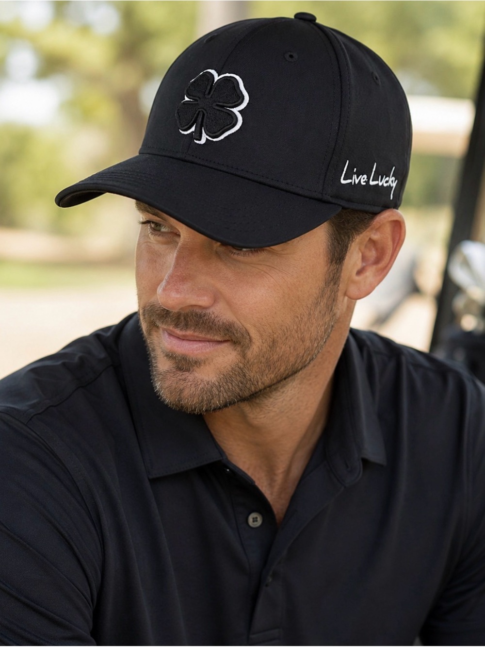 BLACK CLOVER PREMIUM CLOVER 2 BLACK FITTED PERFORMANCE HAT STYLISH NWOT